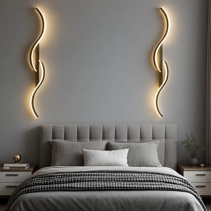 Curved Wall Lamp LED: Set of 2